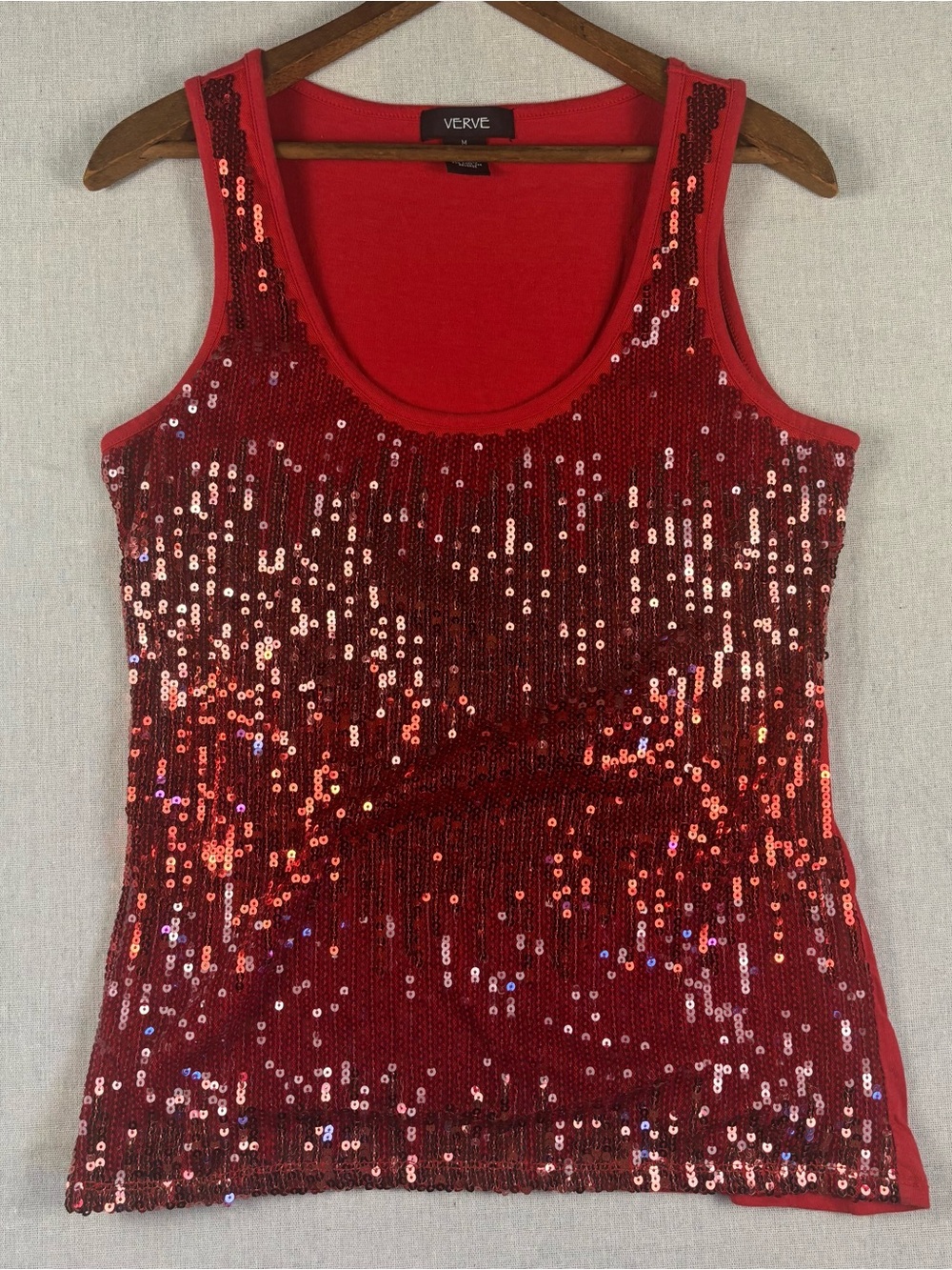 Verve Women’s Medium Red Sequin Tank Top
